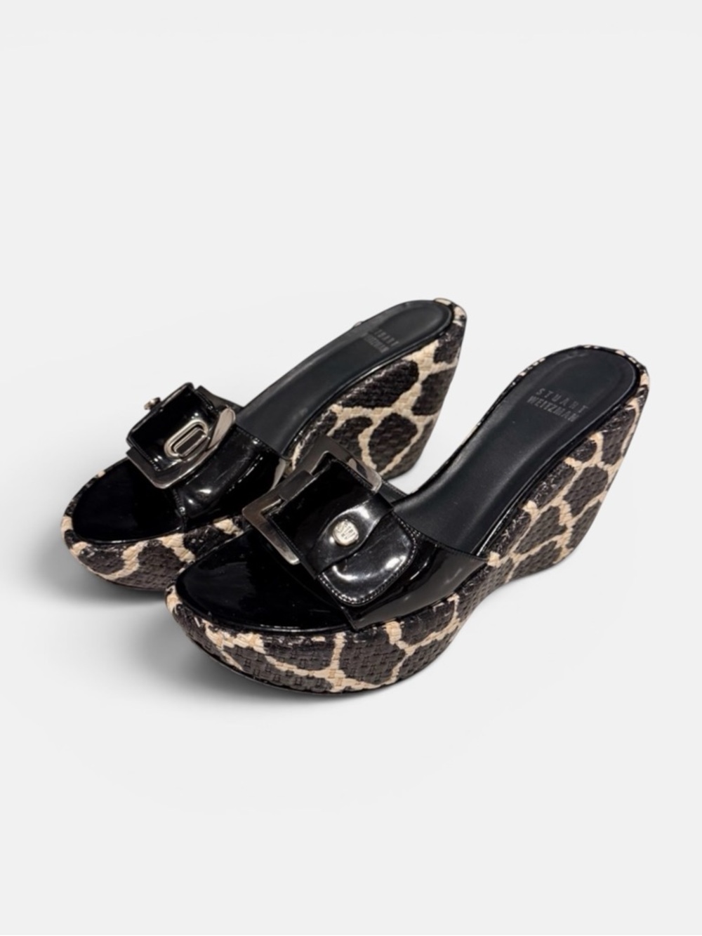 Stuart Weitzman Clipper Giraffe Wedge Sandal